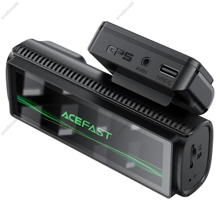 Відеореєстратор ACEFAST X2 4K dual-channel dash cam 3.59" 4k/30fps Wi-Fi GPS Black